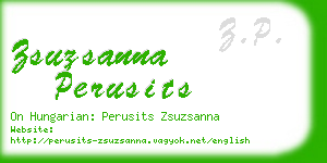 zsuzsanna perusits business card